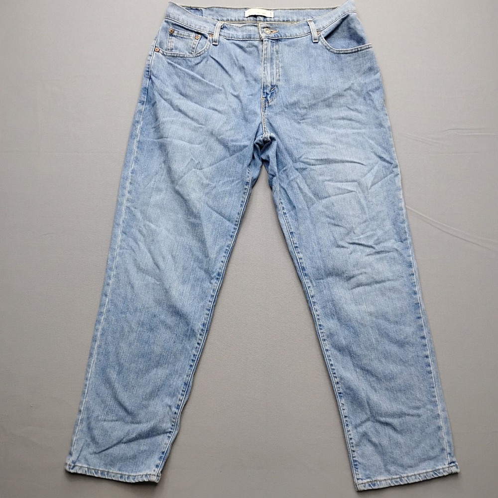 Levis 550 Relaxed Tapered Jeans Womens 14 Medium Light Wash Blue Denim y2k
